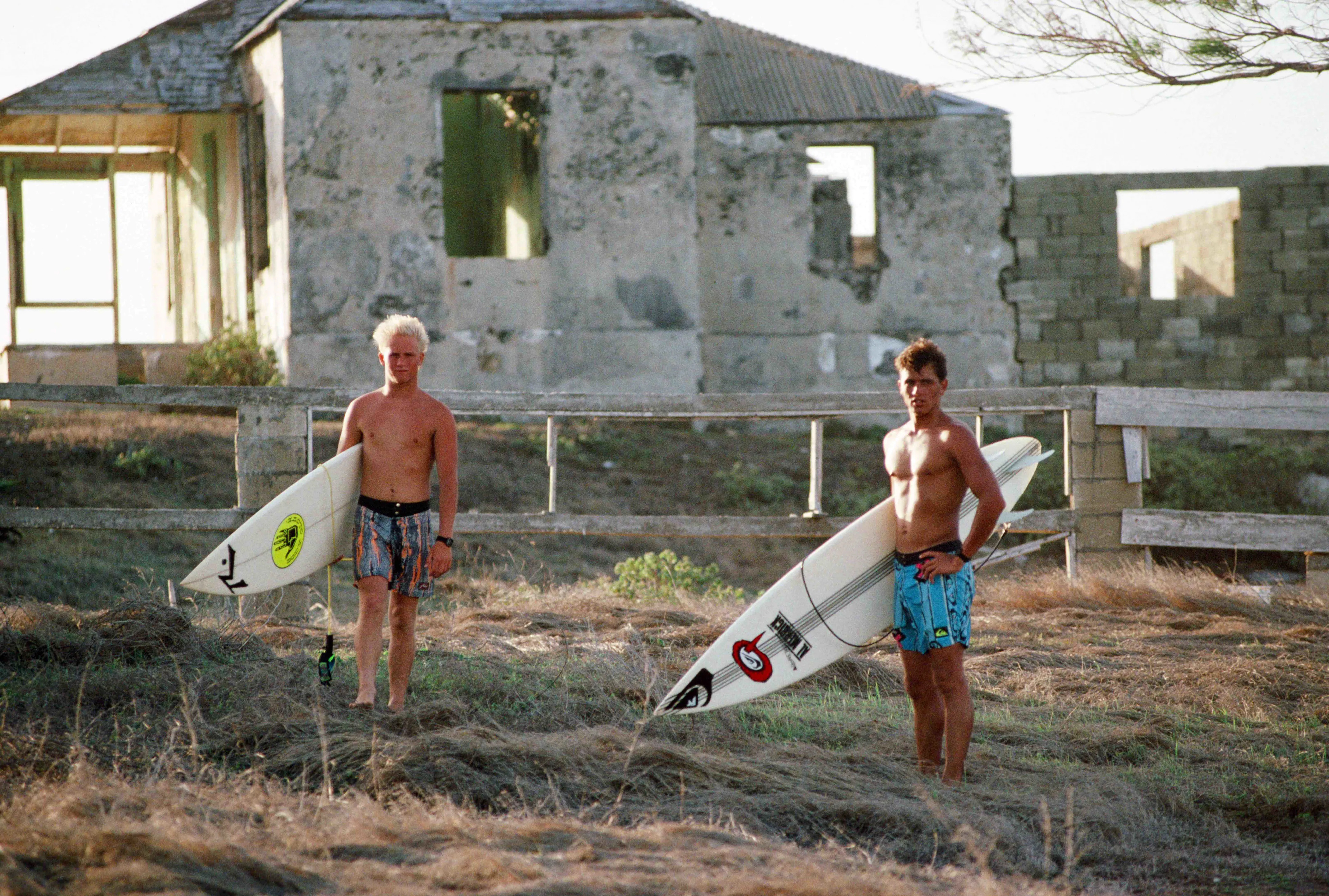 Kelly Slater standing.