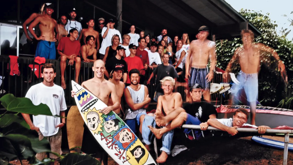A group of people posing