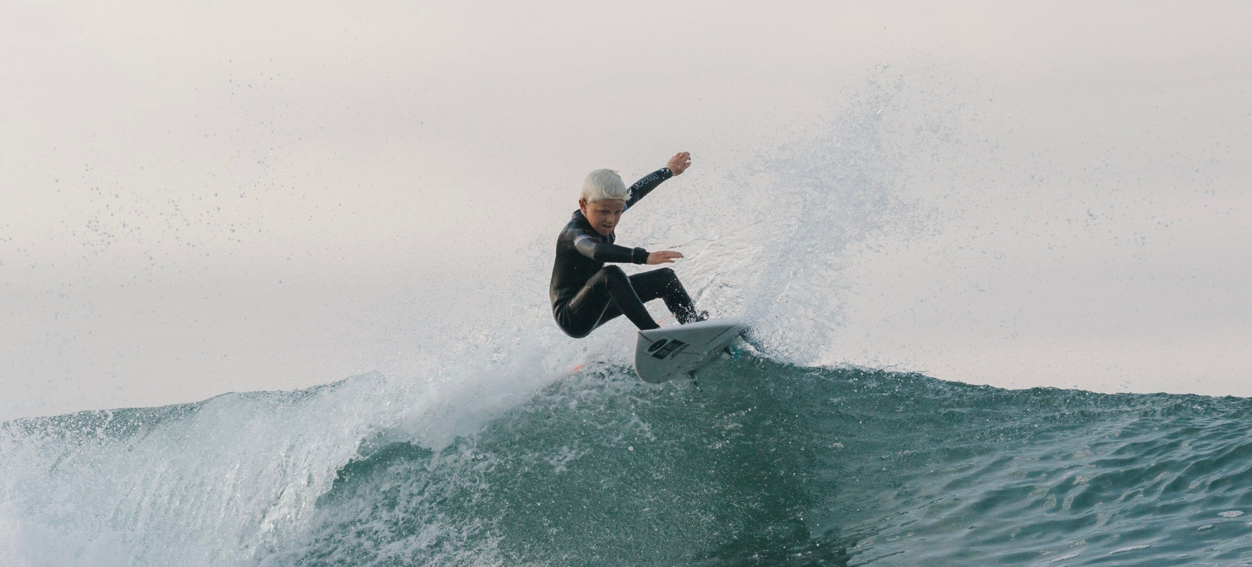 Kid surfing
