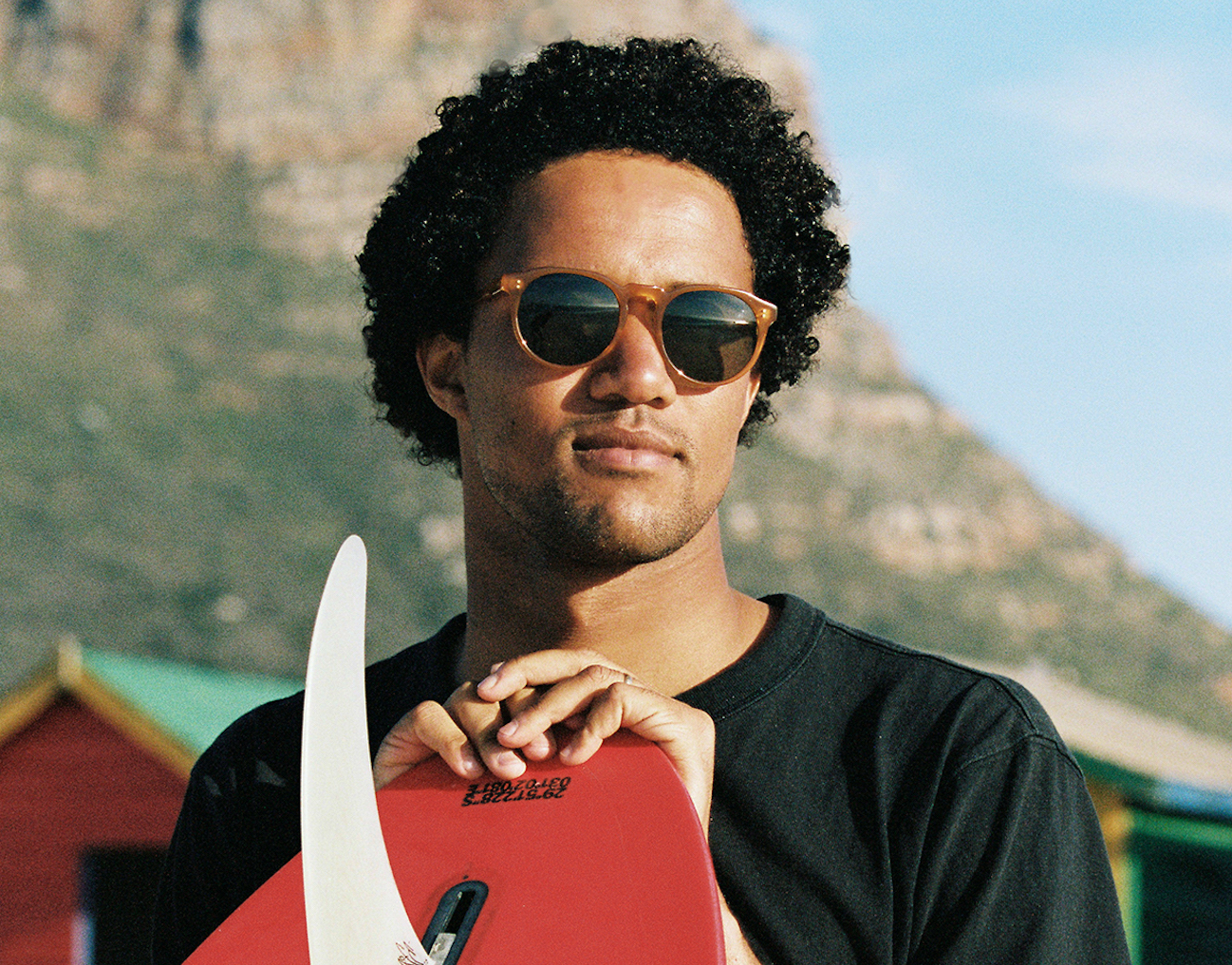 Young man with board.